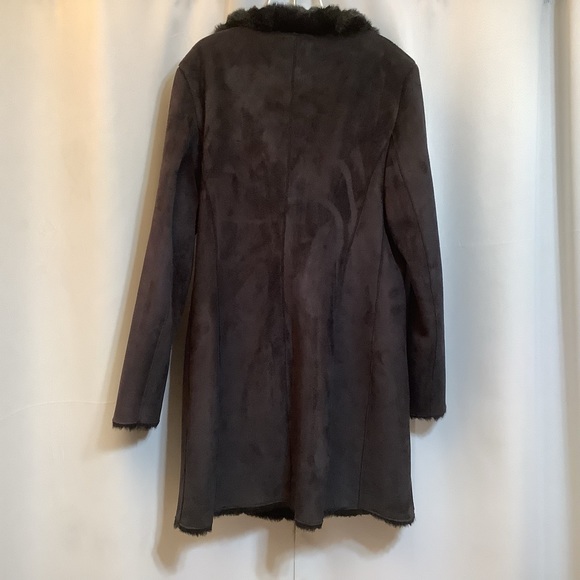 Giacomo Jacket Women’s Size Large Snaps Pockets Faux Suede Faux Fur Black - Picture 15 of 16
